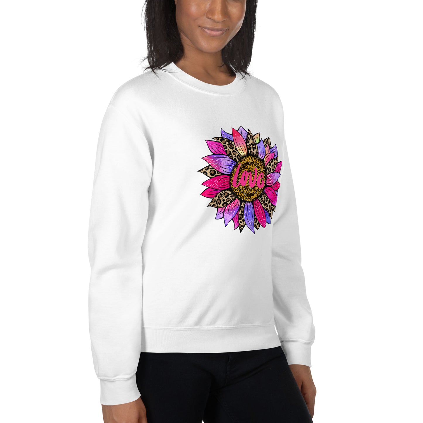 Love Bright Flower Petals Unisex Sweatshirt