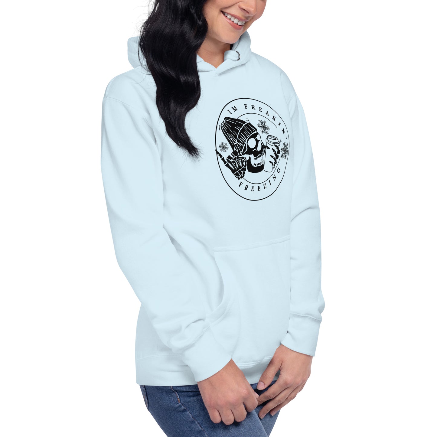 I'm Freaking Freezing Skeleton Skull Coffee Trending Unisex Hoodie