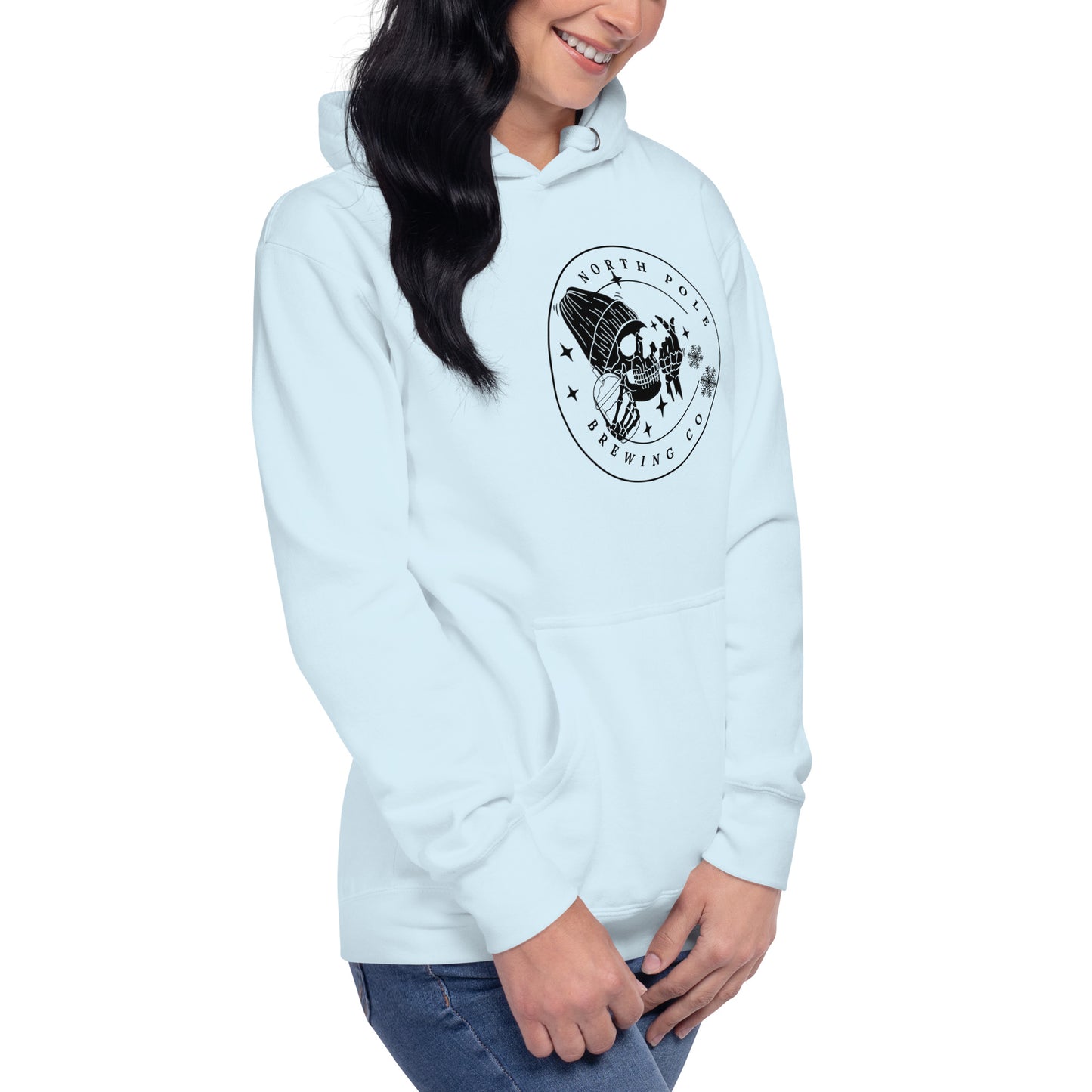 North Pole Brewing Company Premium Skeleton Skull Coffee Unisex Hoodie