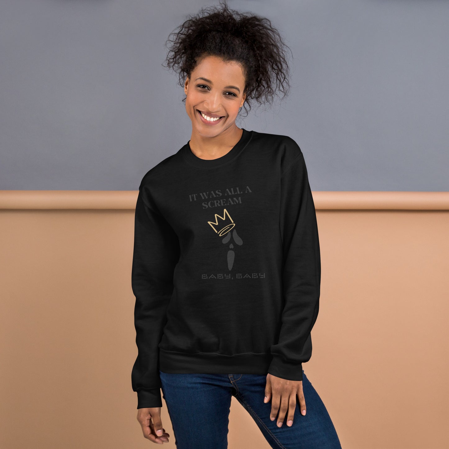 It Was All a Scream Baby Baby Notorious B.I.G. and Scream Crewneck Sweatshirt