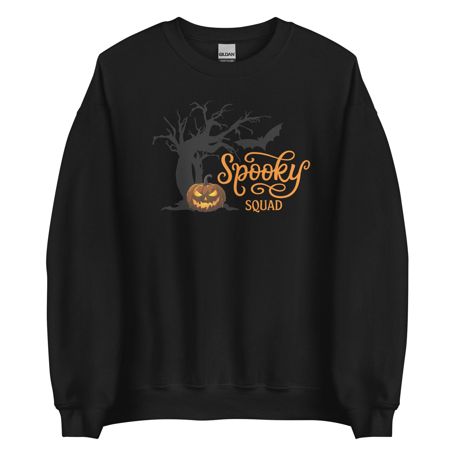 Spooky Squad Family Halloween Crewneck Unisex Sweatshirt | Spooky Tree and Pumpkin