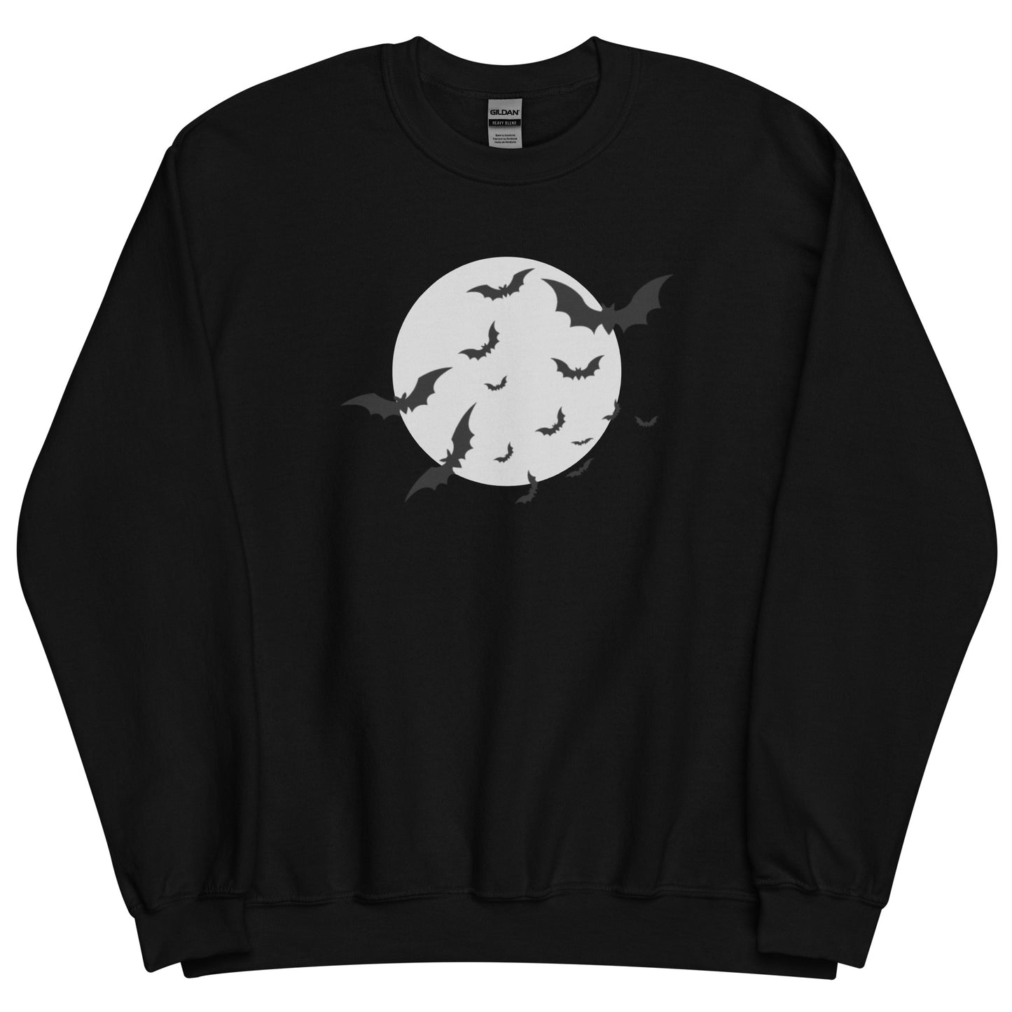 Full Moon with Bats Crewneck Fall Halloween Unisex Sweatshirt