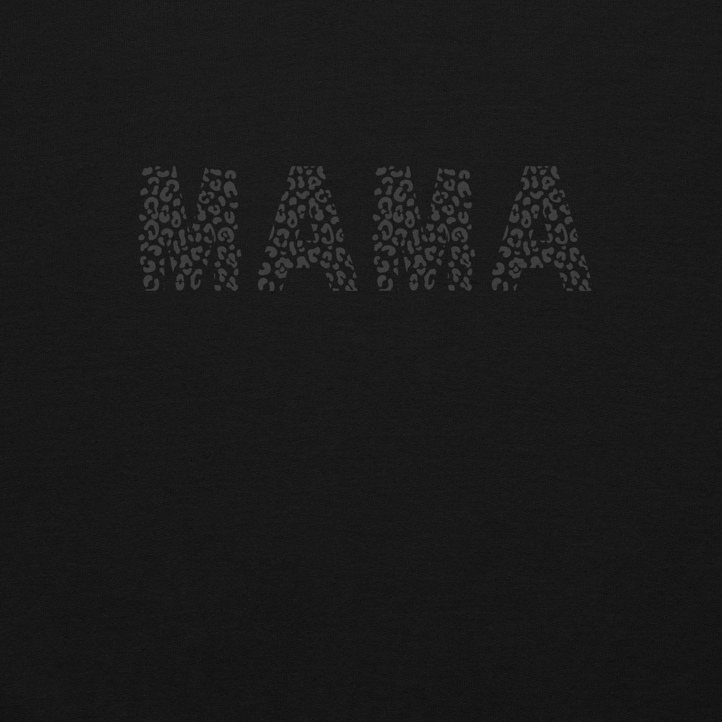 Mama Black and White Cheetah Print Crewneck Cozy Fall Unisex Sweatshirt