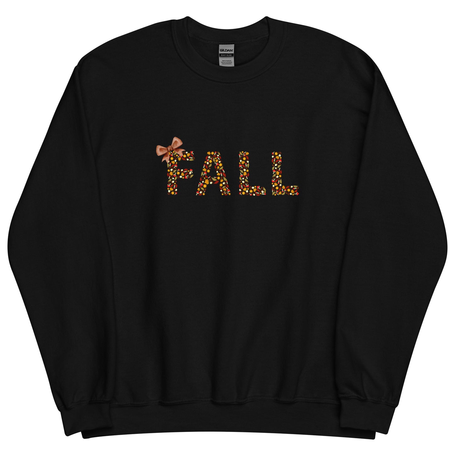 Fall Leaves Print with Bow Sweatshirt