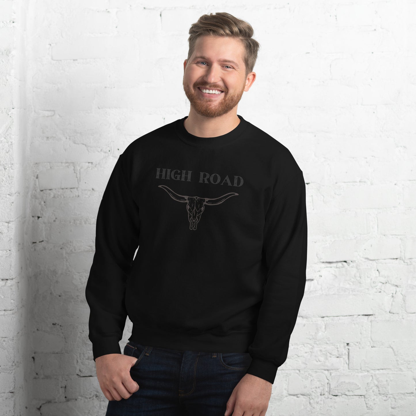 High Road Bull Horns and Skull Unisex Sweatshirt