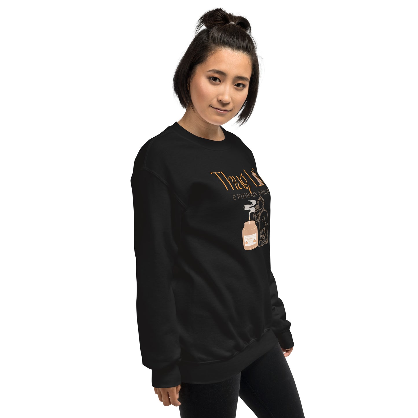 Thug Life and Pumpkin Spice Tupac Crewneck Fall Sweatshirt