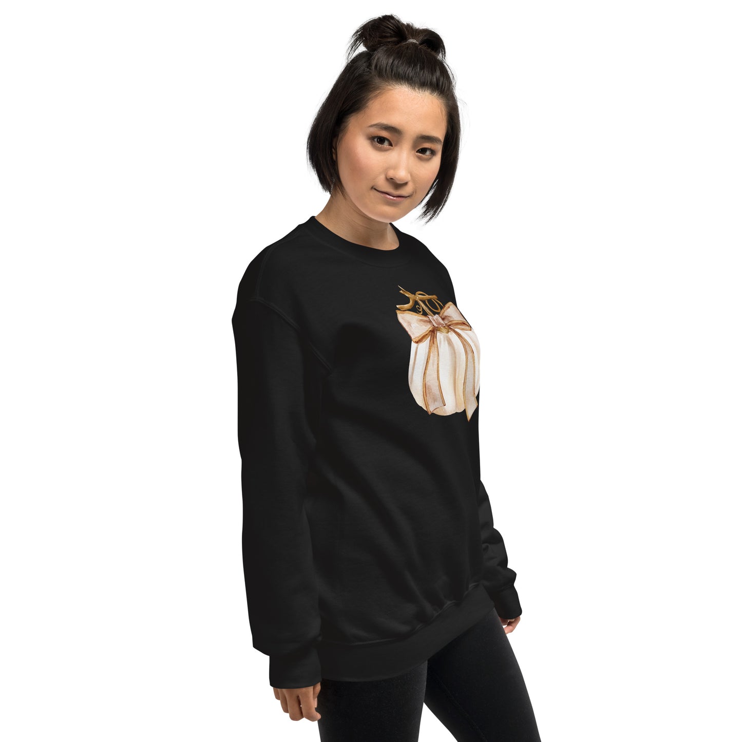 Cream Colored Neutral Pumpkin Fall Halloween Crewneck Unisex Sweatshirt