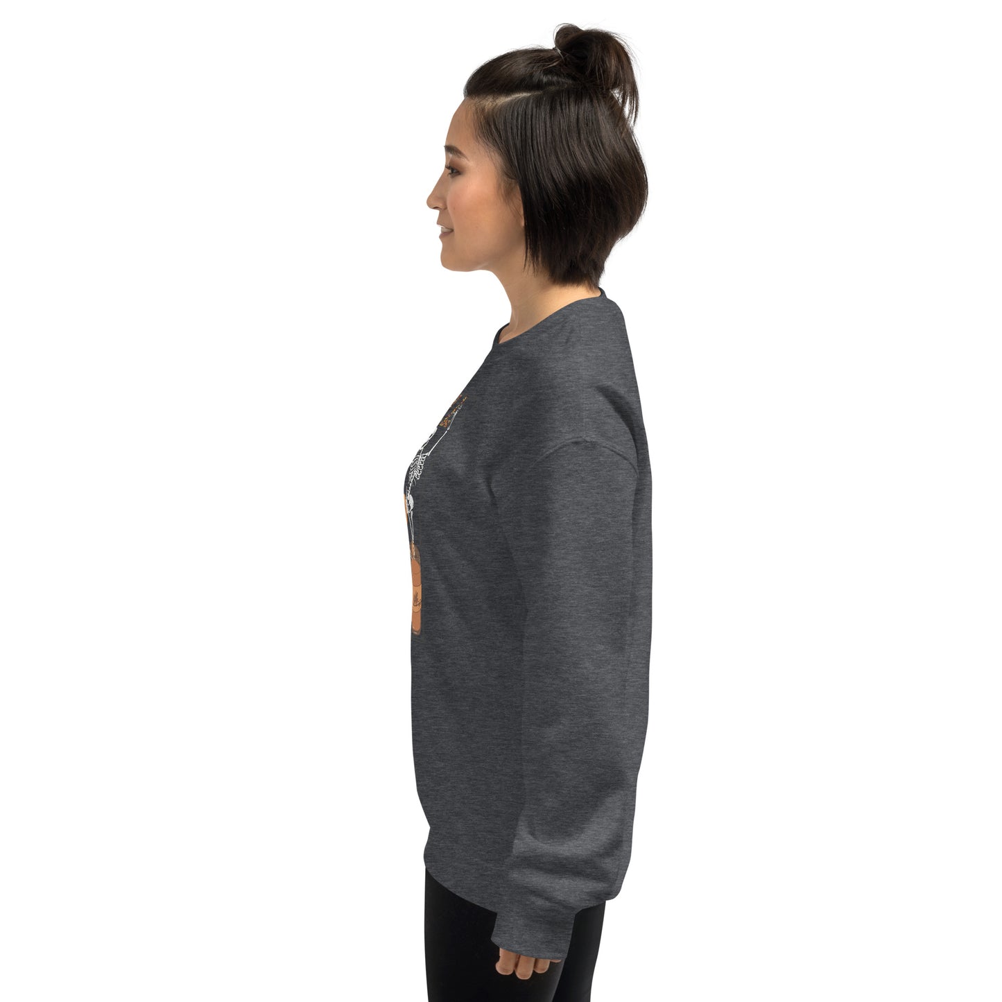 Fall Halloween Skeleton Pumpkin Spice Crewneck Unisex Sweatshirt