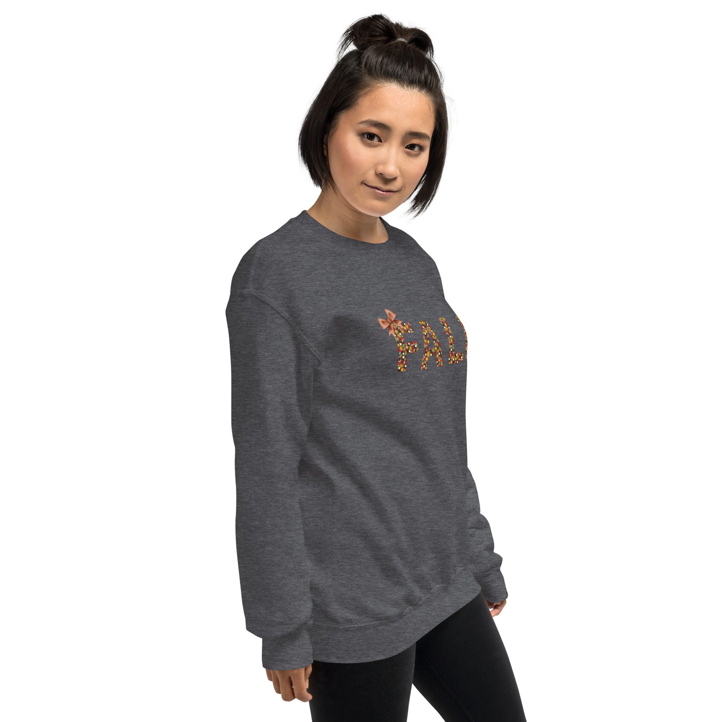 Fall Leaves Print with Bow Sweatshirt