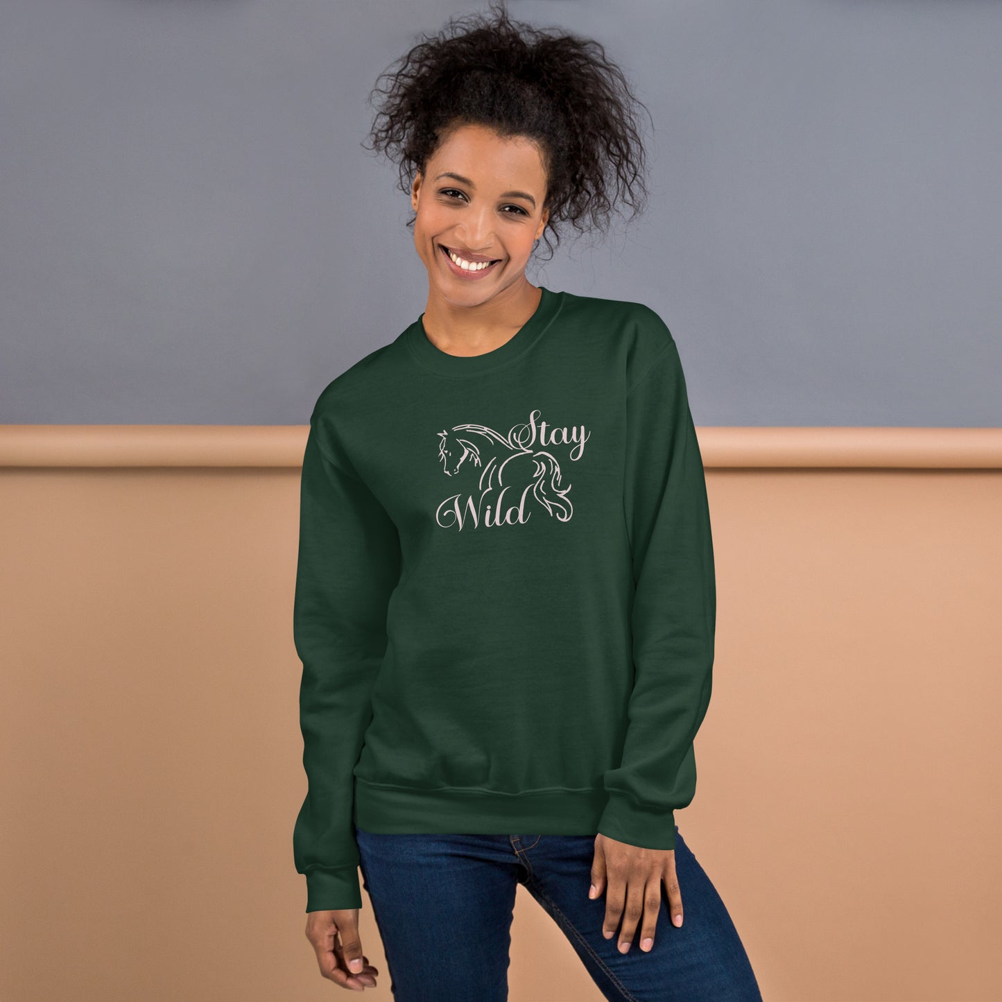 Stay Wild Horse Crewneck Unisex Sweatshirt