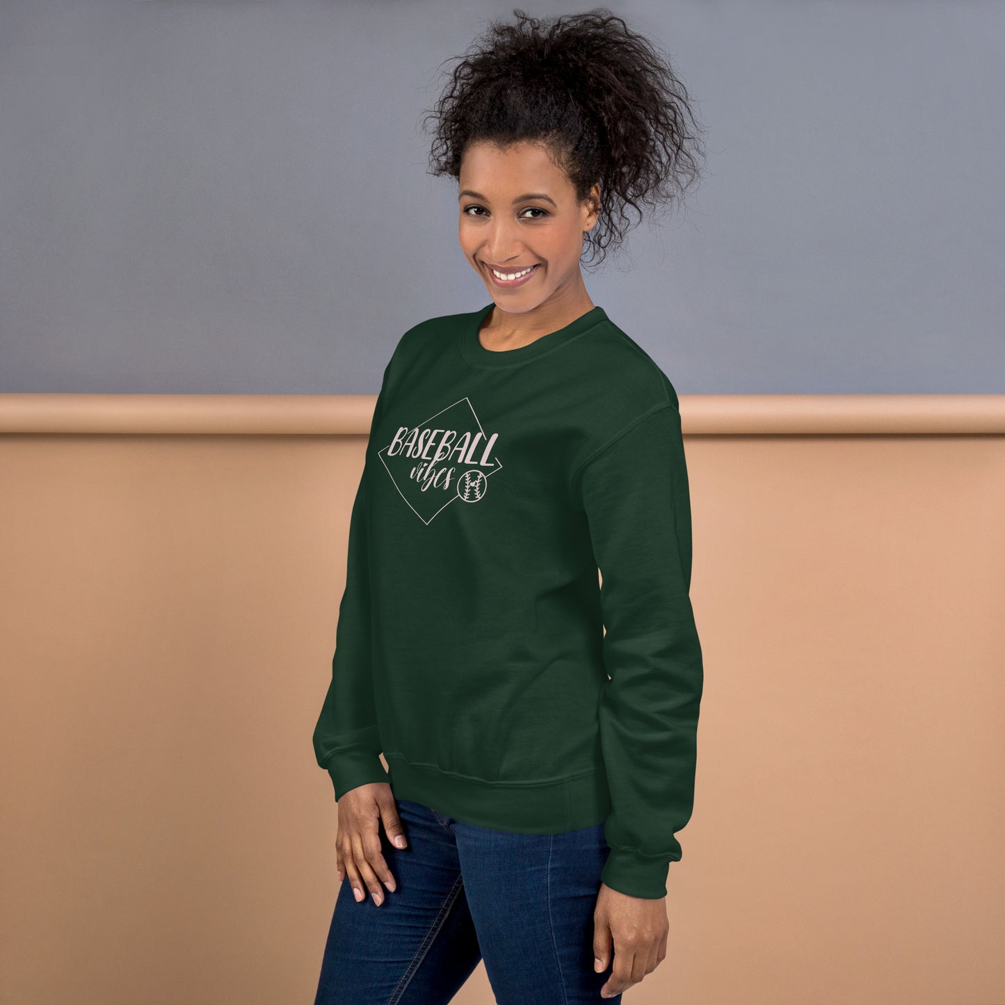 Baseball Vibes Crewneck Unisex Sweatshirt