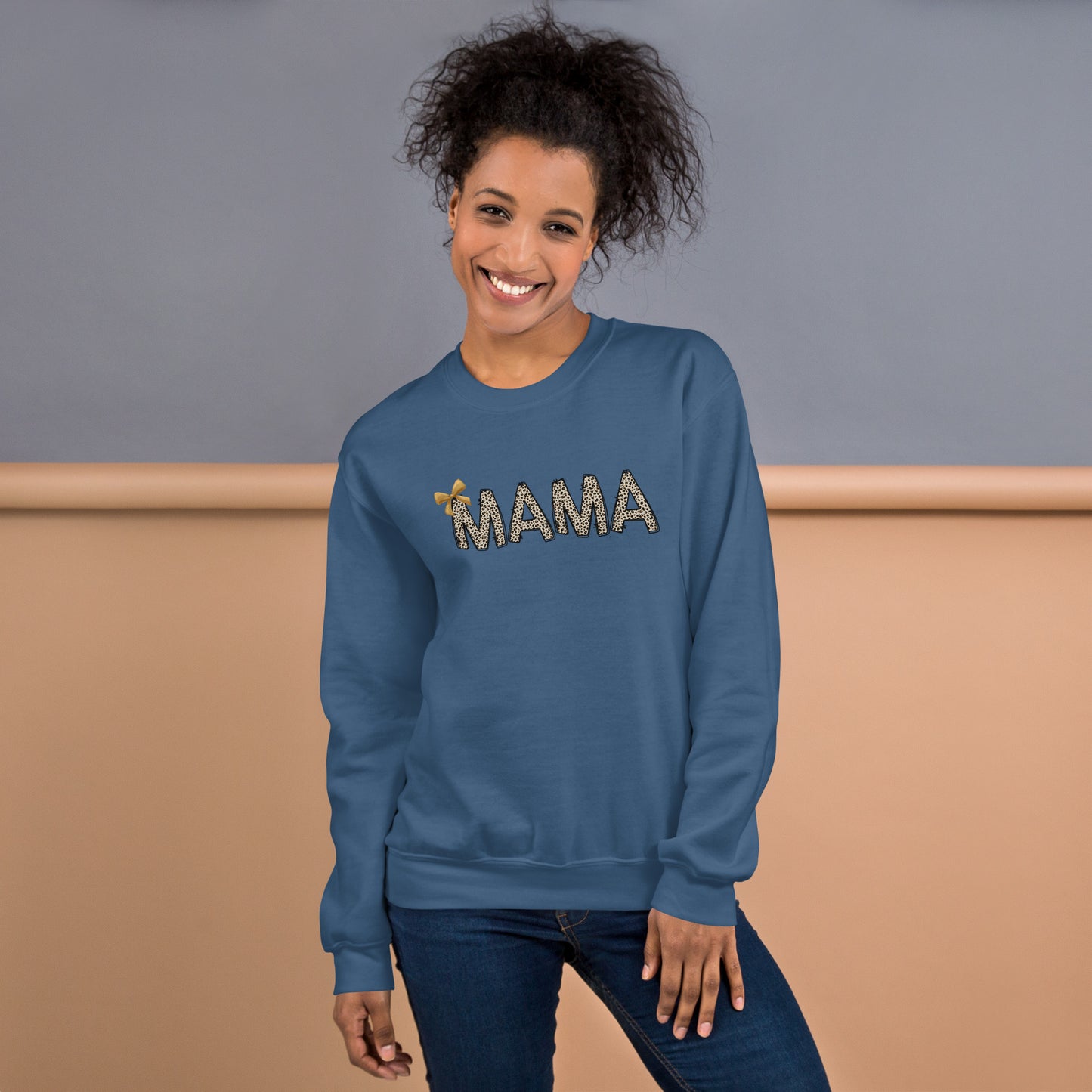 Cheetah Mama with Bow Unisex Sweatshirt