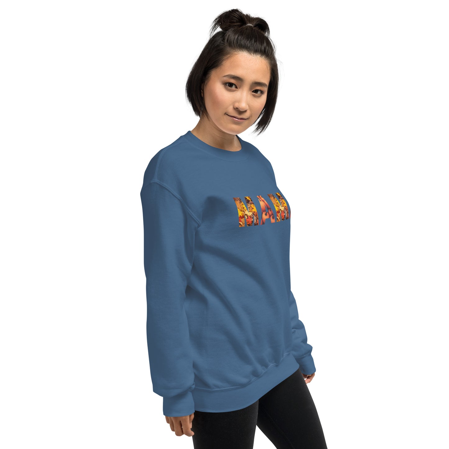 Mama Leaves Design Crewneck Fall Halloween Unisex Sweatshirt