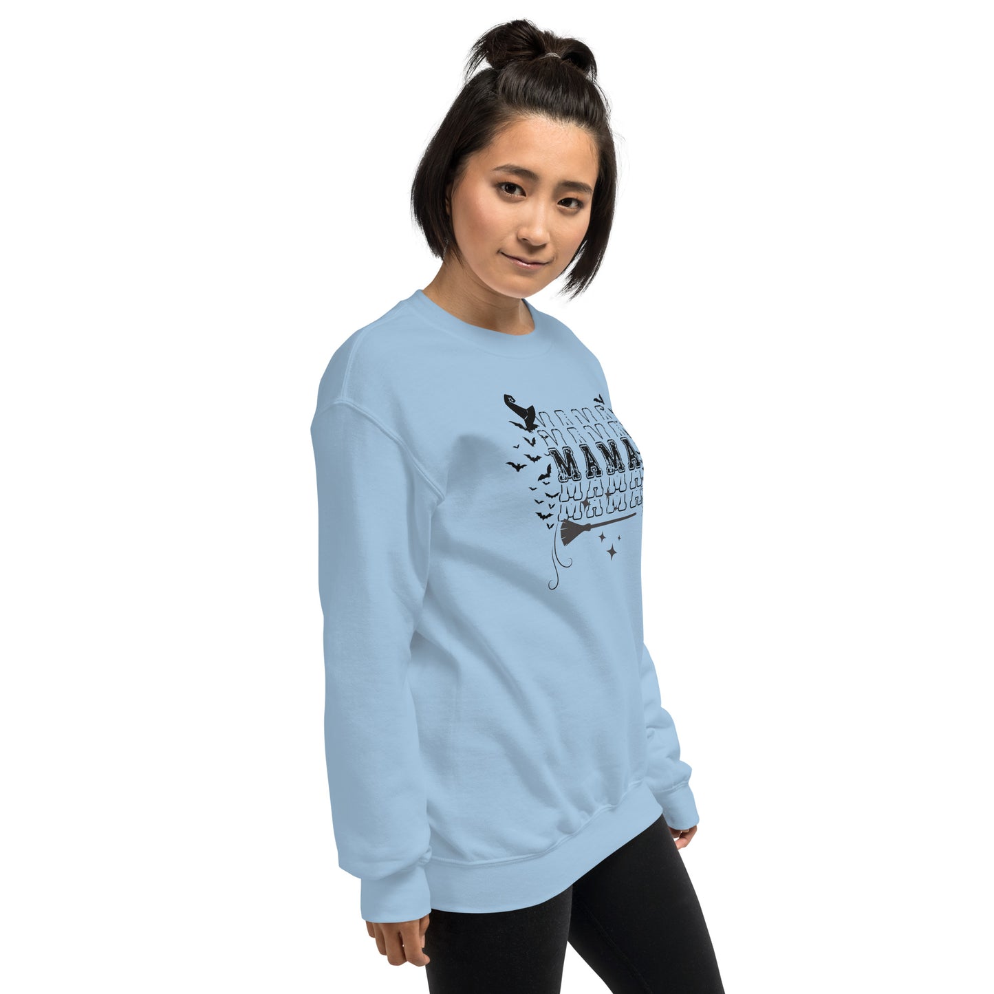 Mama Mama Witches Broom Halloween Crewneck Unisex Sweatshirt