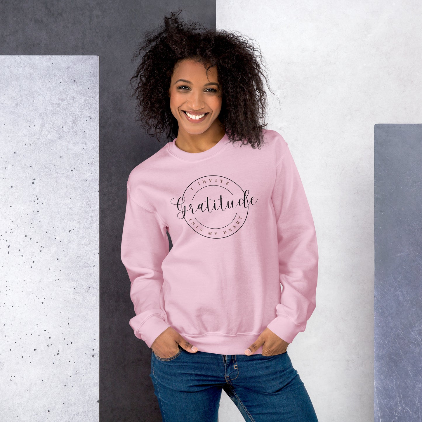 I Invite Gratitude Into My Heart Inspirational Unisex Sweatshirt