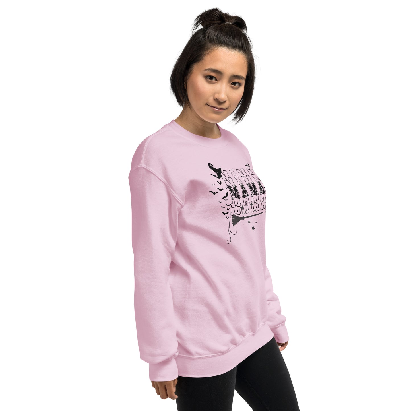 Mama Mama Witches Broom Halloween Crewneck Unisex Sweatshirt