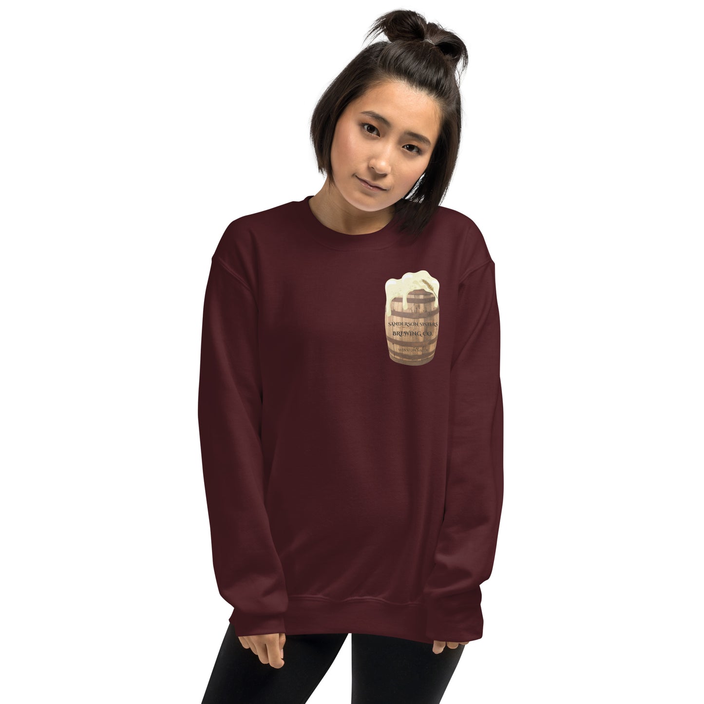 Sanderson Sisters Brewing Company Beer Barrel Hocus Pocus Reference Crewneck Unisex Sweatshirt