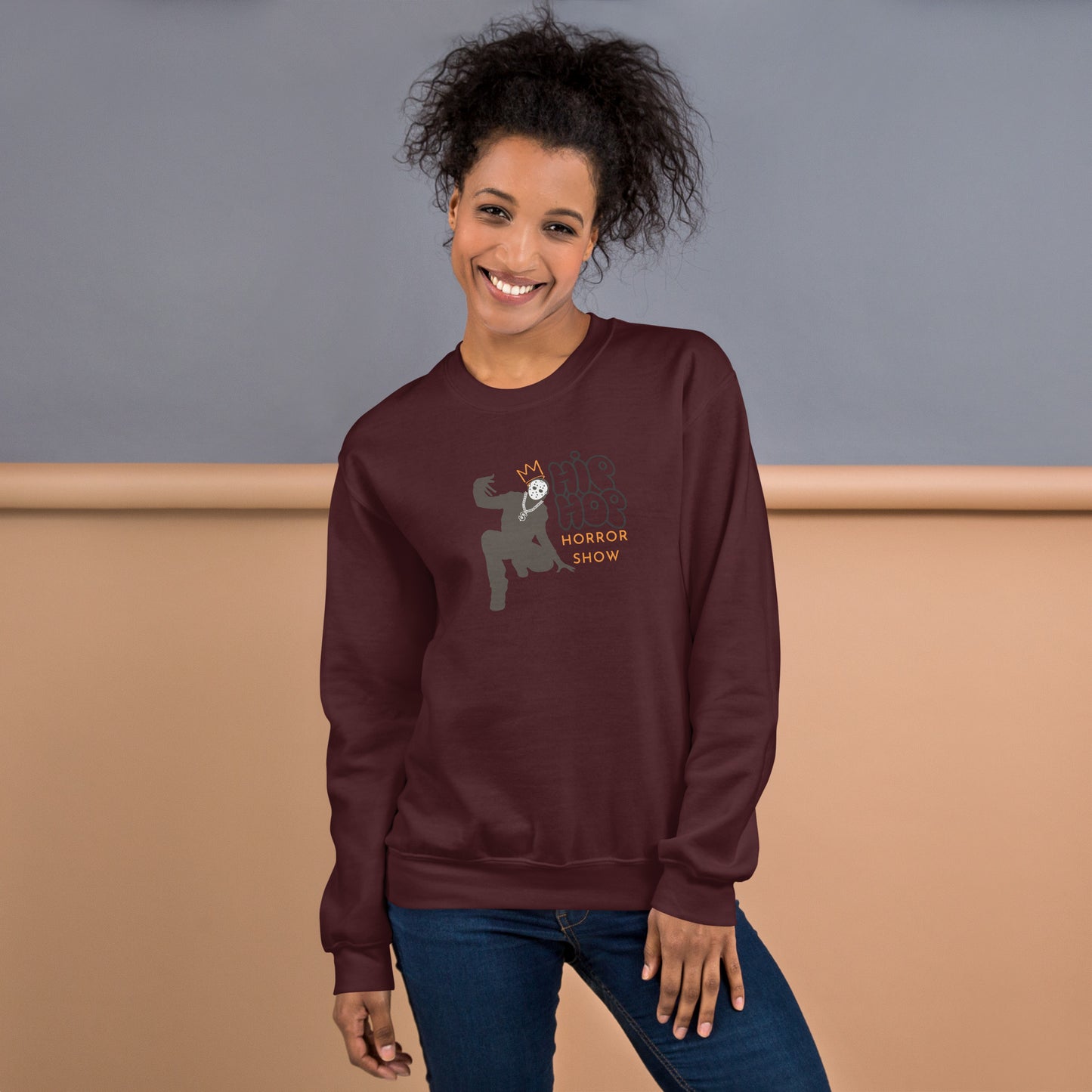 Hip Hop Horror Show Notorious Crewneck Unisex Halloween Fall Sweatshirt