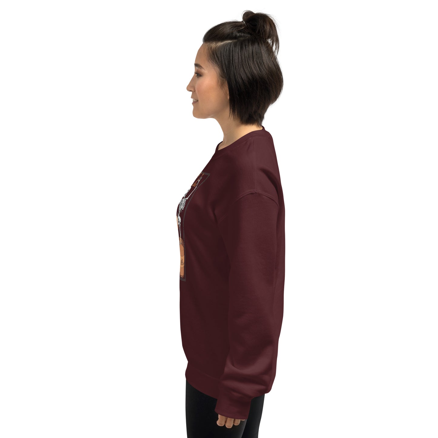 Fall Halloween Skeleton Pumpkin Spice Crewneck Unisex Sweatshirt
