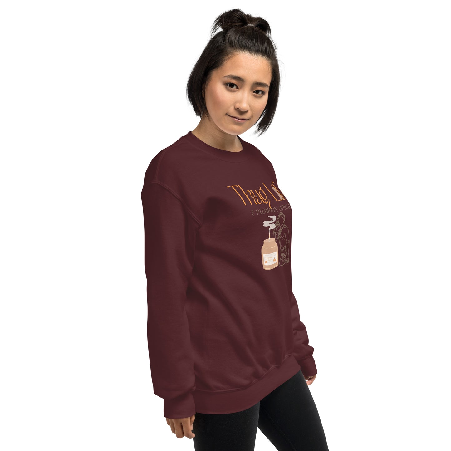 Thug Life and Pumpkin Spice Tupac Crewneck Fall Sweatshirt