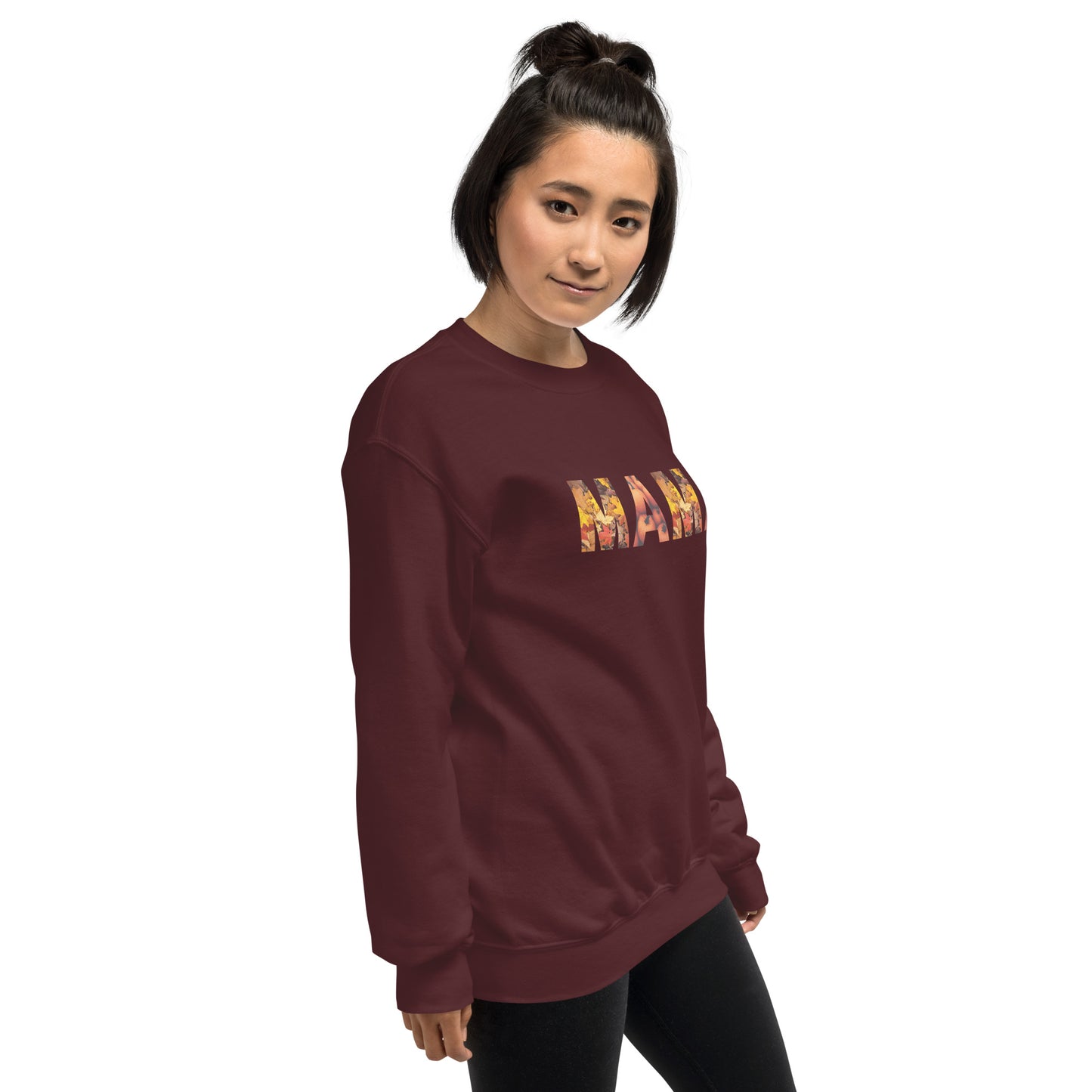 Mama Leaves Design Crewneck Fall Halloween Unisex Sweatshirt