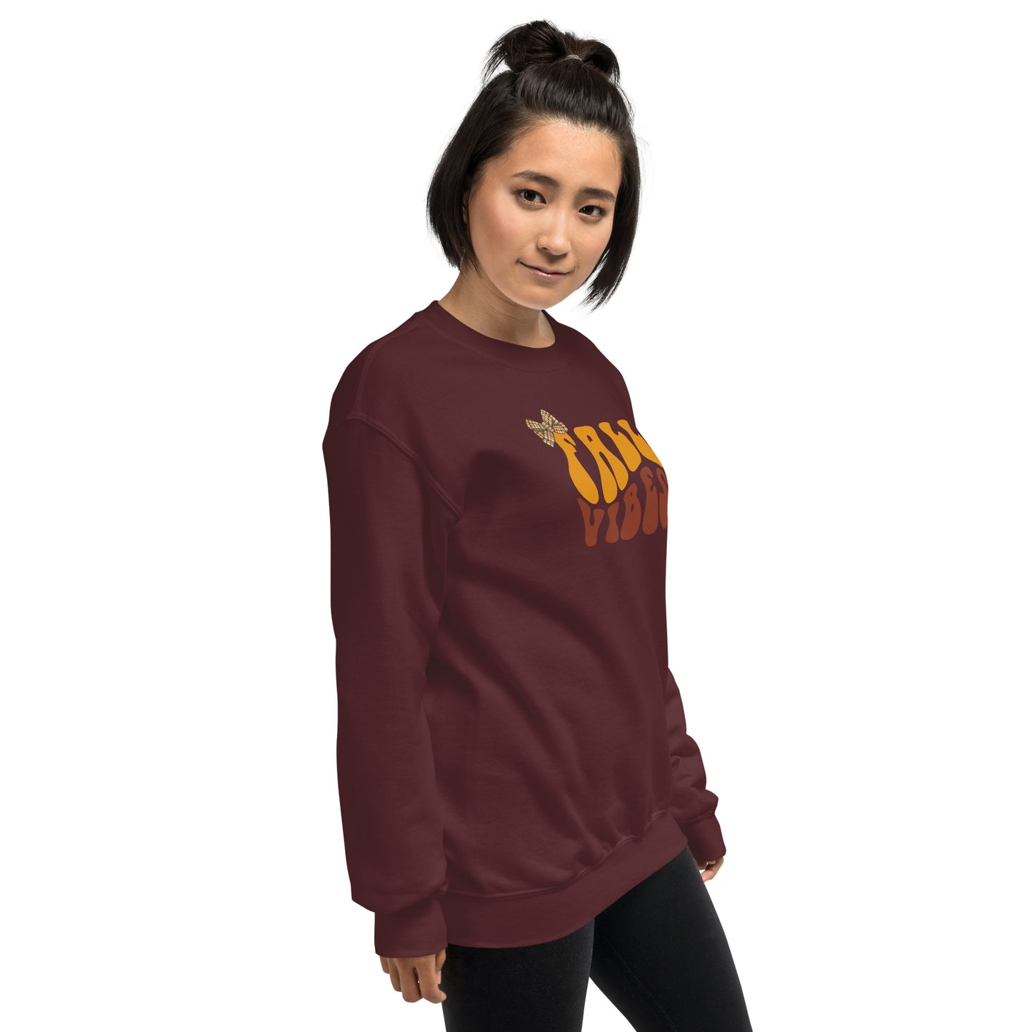 Fall Vibes with Bow Crewneck Unisex Sweatshirt | Cozy Fall Sweatshirt