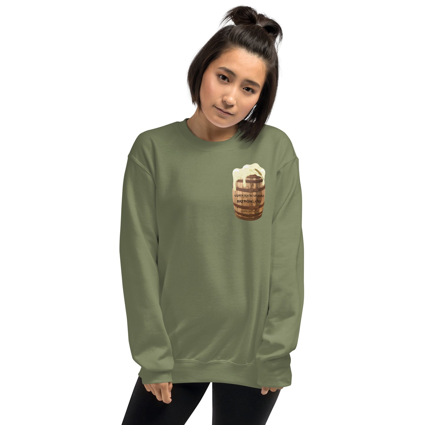 Sanderson Sisters Brewing Company Beer Barrel Hocus Pocus Reference Crewneck Unisex Sweatshirt