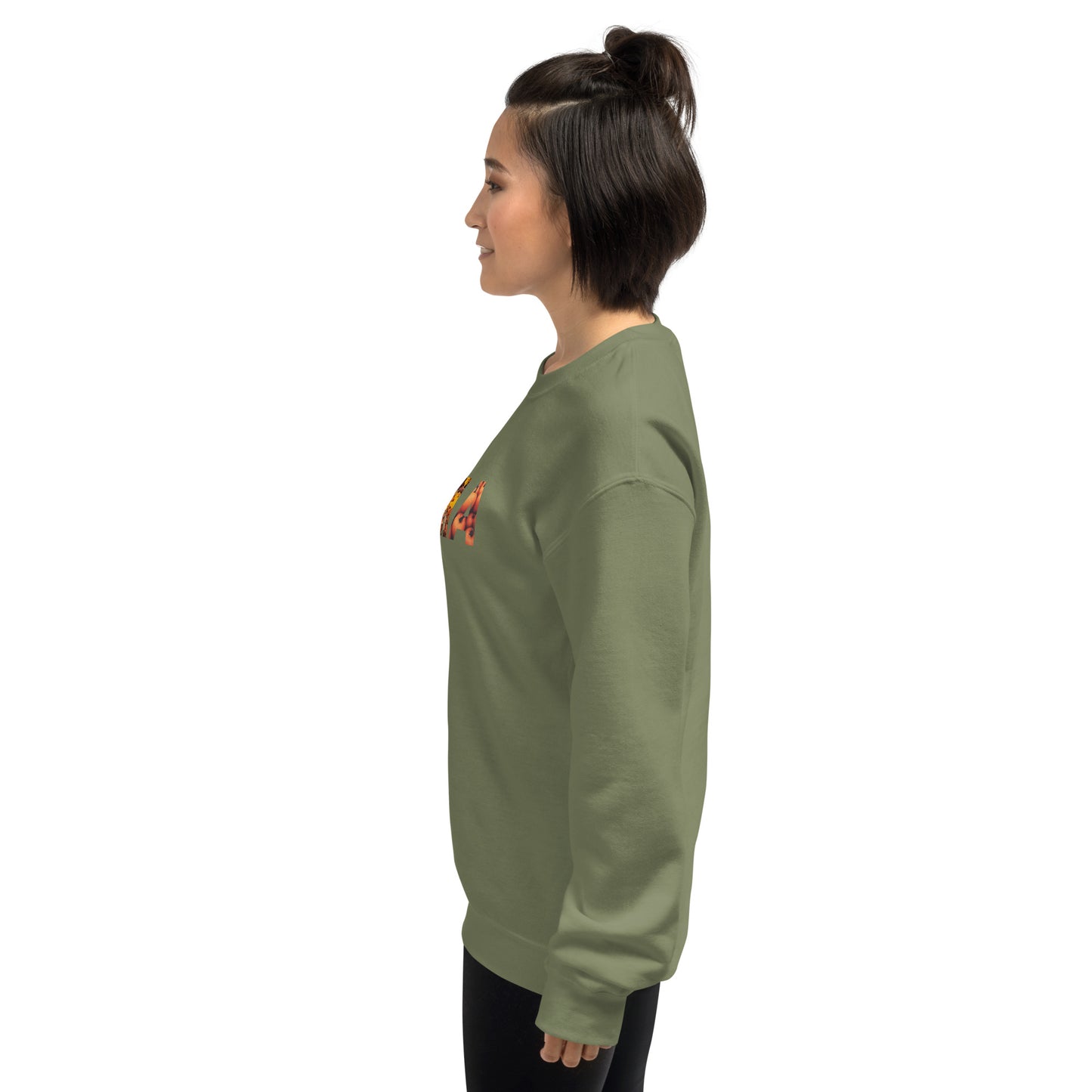 Mama Leaves Design Crewneck Fall Halloween Unisex Sweatshirt