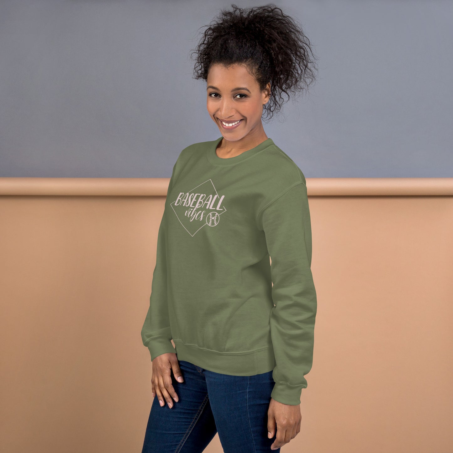 Baseball Vibes Crewneck Unisex Sweatshirt