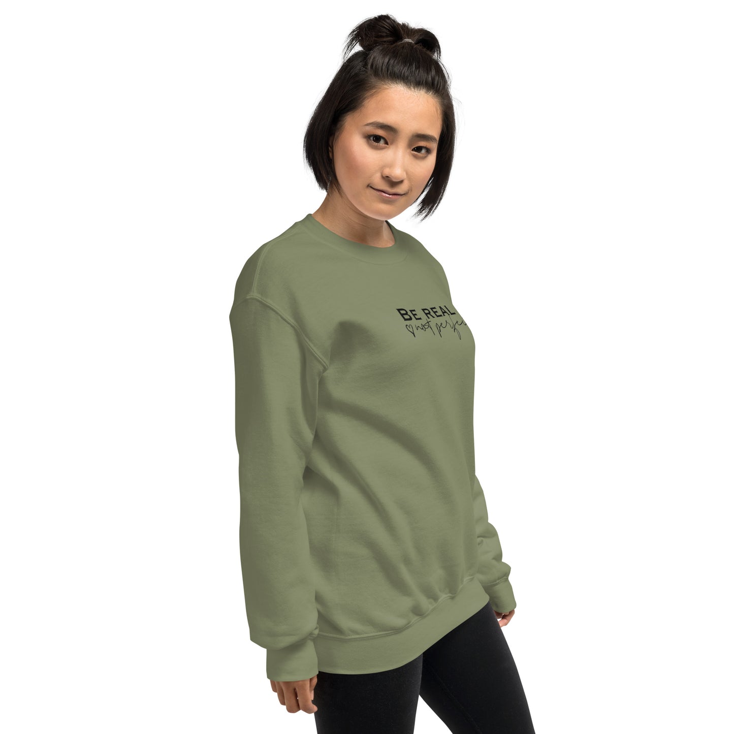 Be Real, Not Perfect Crewneck Unisex Sweatshirt