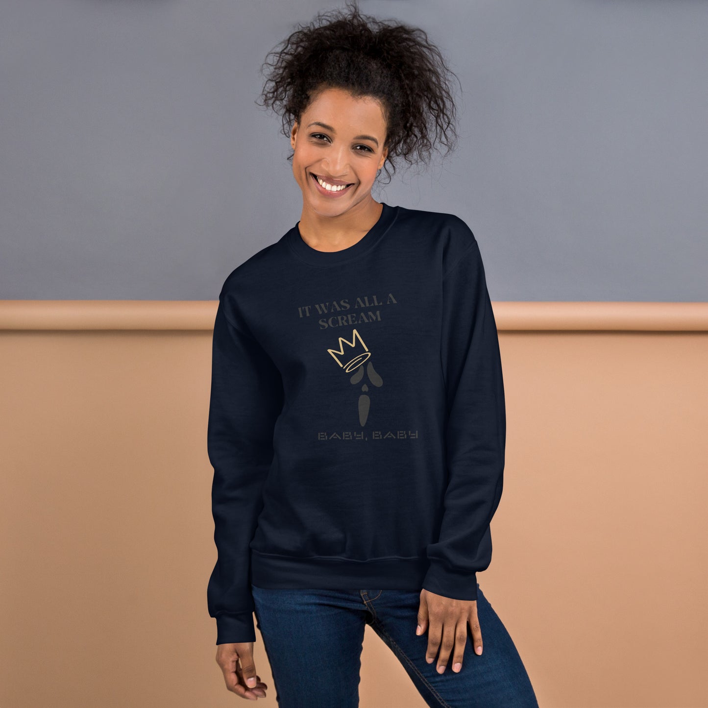 It Was All a Scream Baby Baby Notorious B.I.G. and Scream Crewneck Sweatshirt