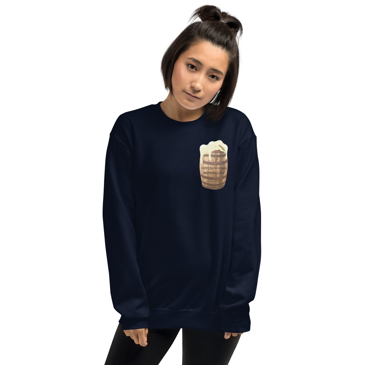 Sanderson Sisters Brewing Company Beer Barrel Hocus Pocus Reference Crewneck Unisex Sweatshirt