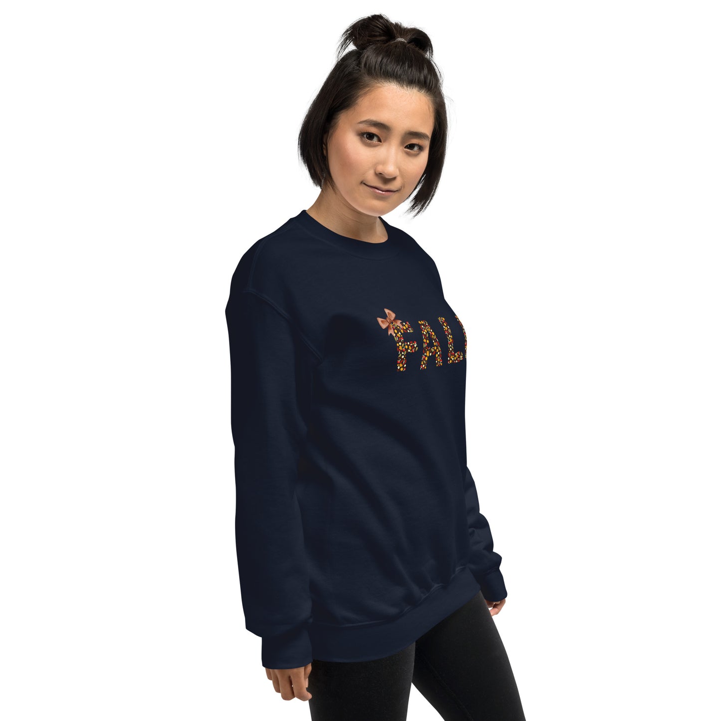 Fall Leaves Print with Bow Sweatshirt