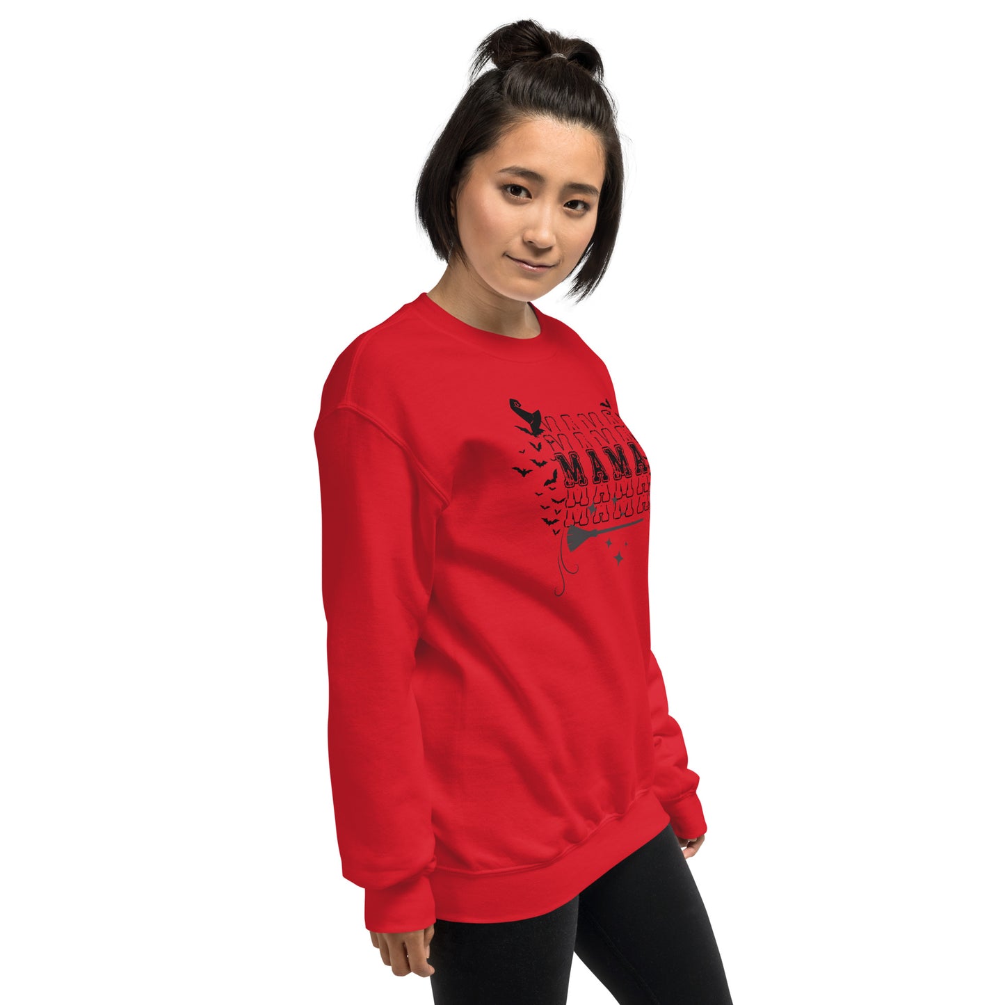 Mama Mama Witches Broom Halloween Crewneck Unisex Sweatshirt