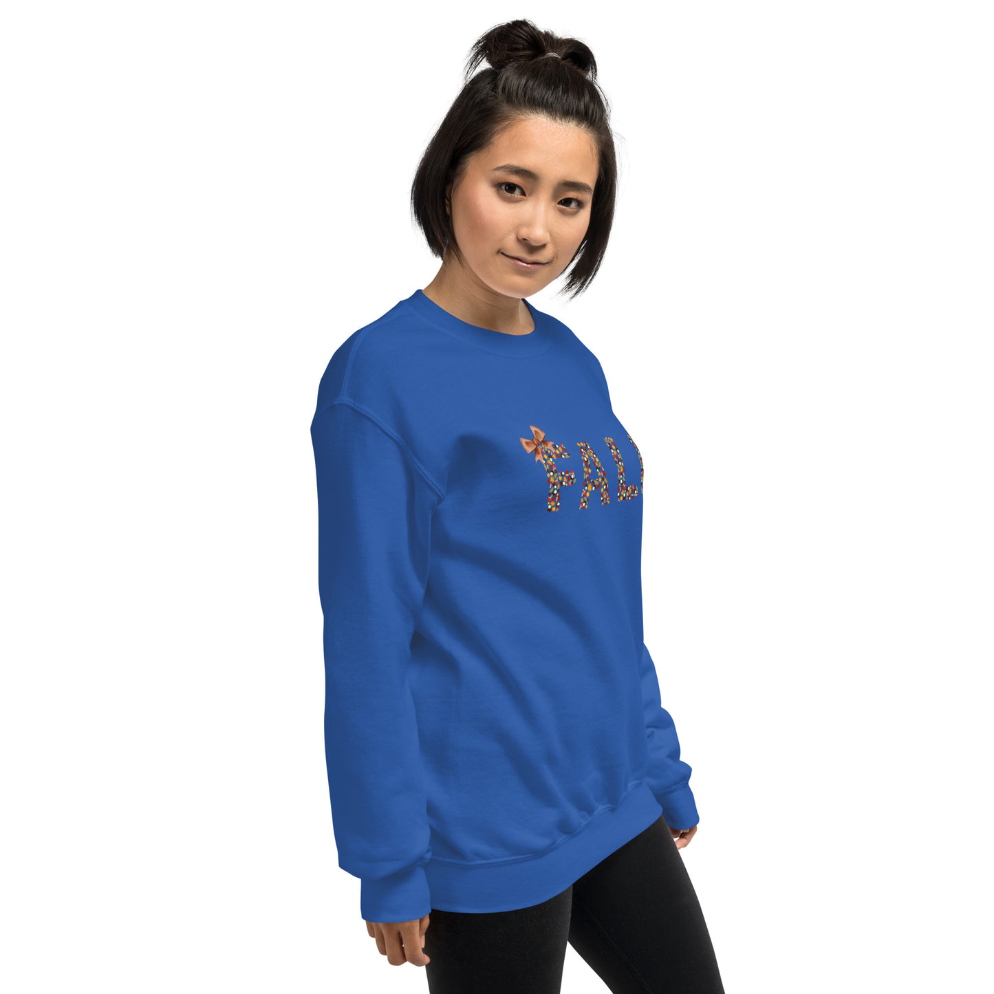 Fall Leaves Print with Bow Sweatshirt
