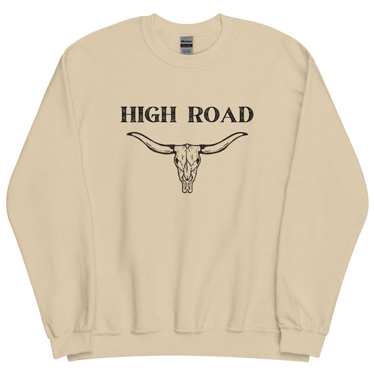 High Road Bull Horns and Skull Unisex Sweatshirt