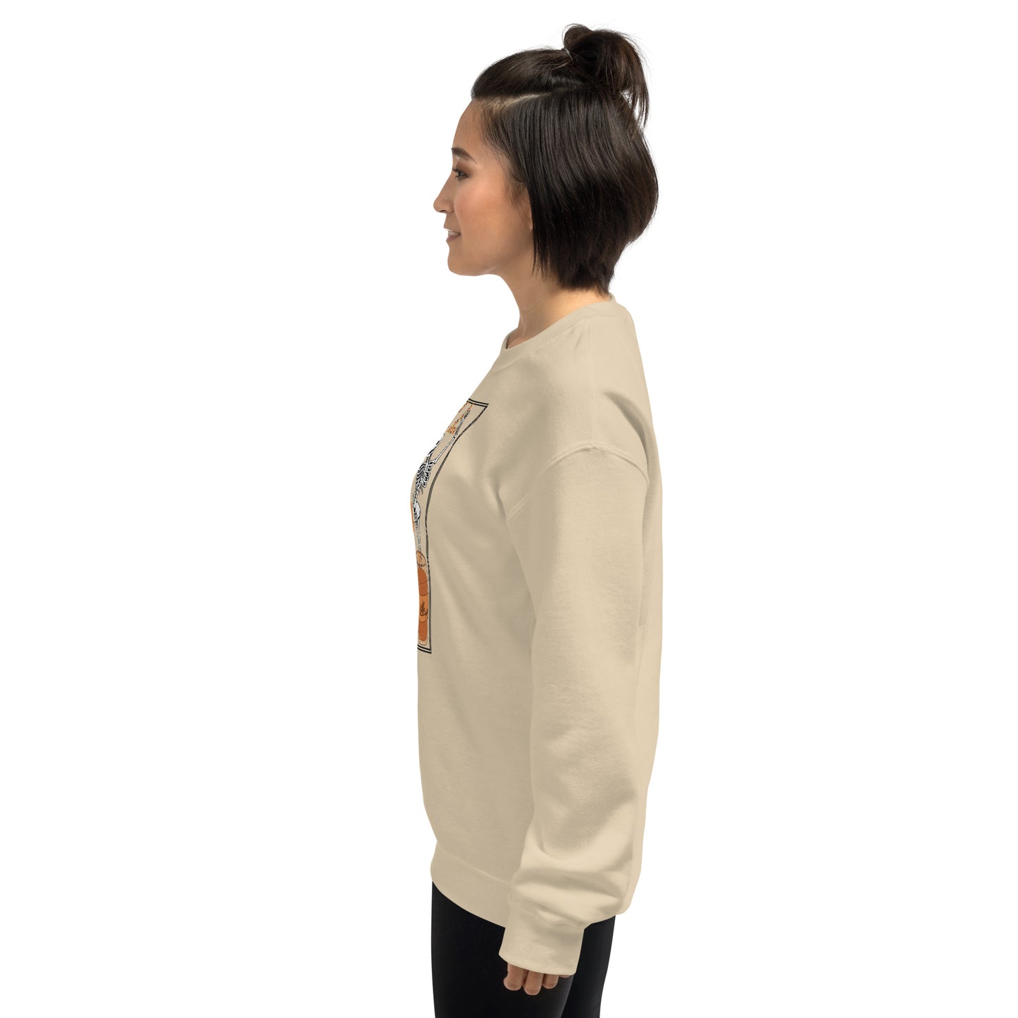 Fall Halloween Skeleton Pumpkin Spice Crewneck Unisex Sweatshirt