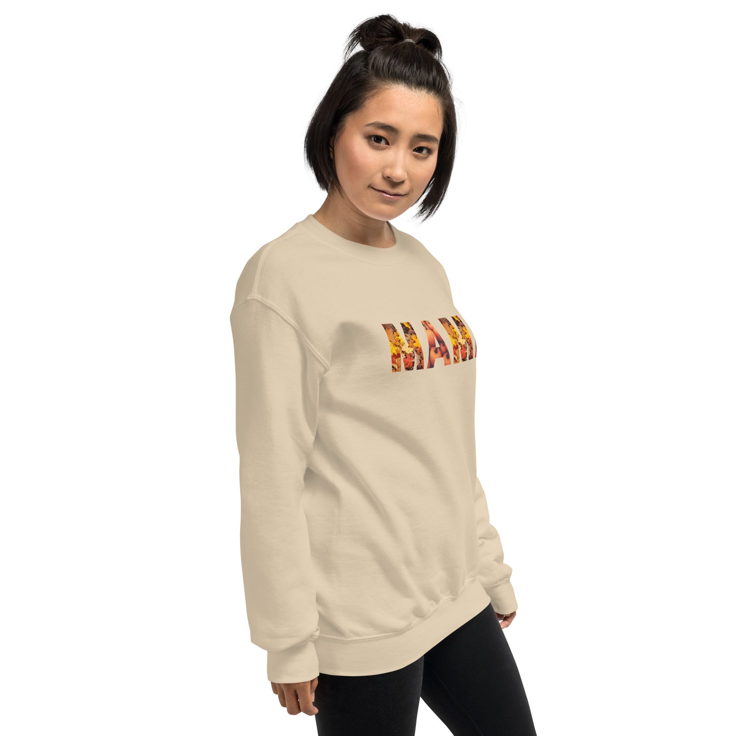 Mama Leaves Design Crewneck Fall Halloween Unisex Sweatshirt