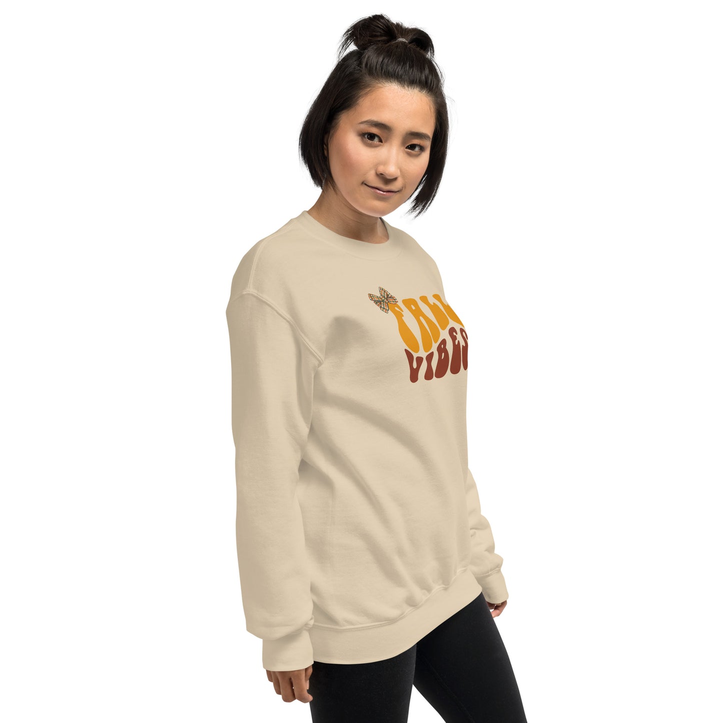 Fall Vibes with Bow Crewneck Unisex Sweatshirt | Cozy Fall Sweatshirt