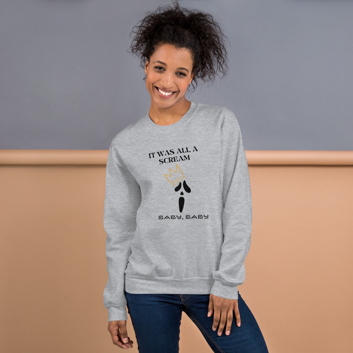 It Was All a Scream Baby Baby Notorious B.I.G. and Scream Crewneck Sweatshirt