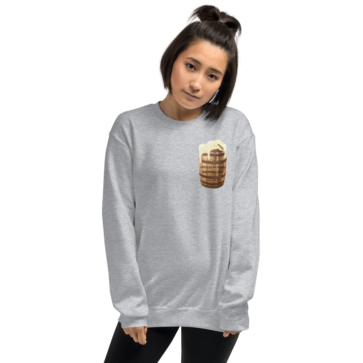 Sanderson Sisters Brewing Company Beer Barrel Hocus Pocus Reference Crewneck Unisex Sweatshirt