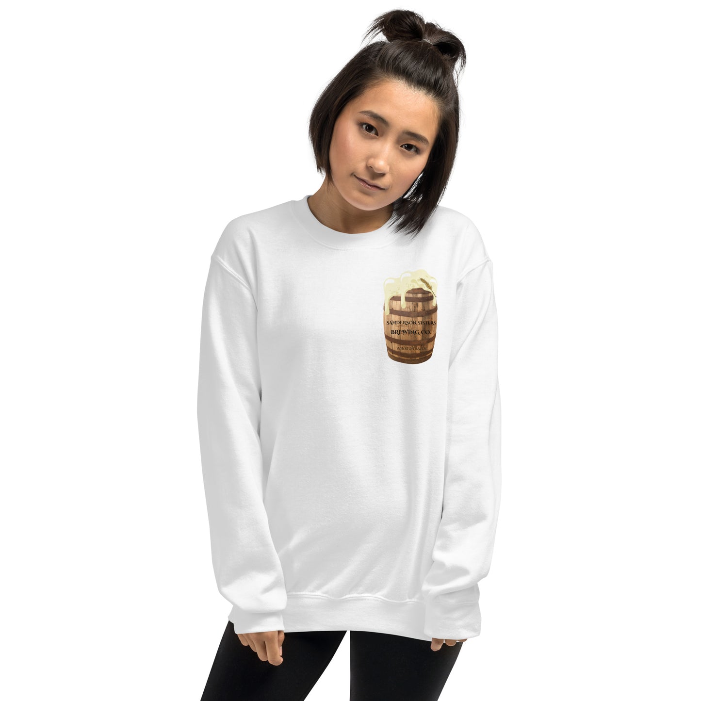 Sanderson Sisters Brewing Company Beer Barrel Hocus Pocus Reference Crewneck Unisex Sweatshirt