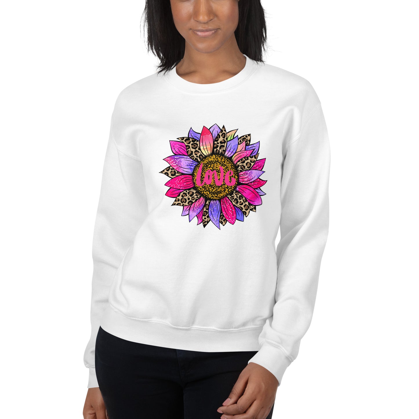Love Bright Flower Petals Unisex Sweatshirt