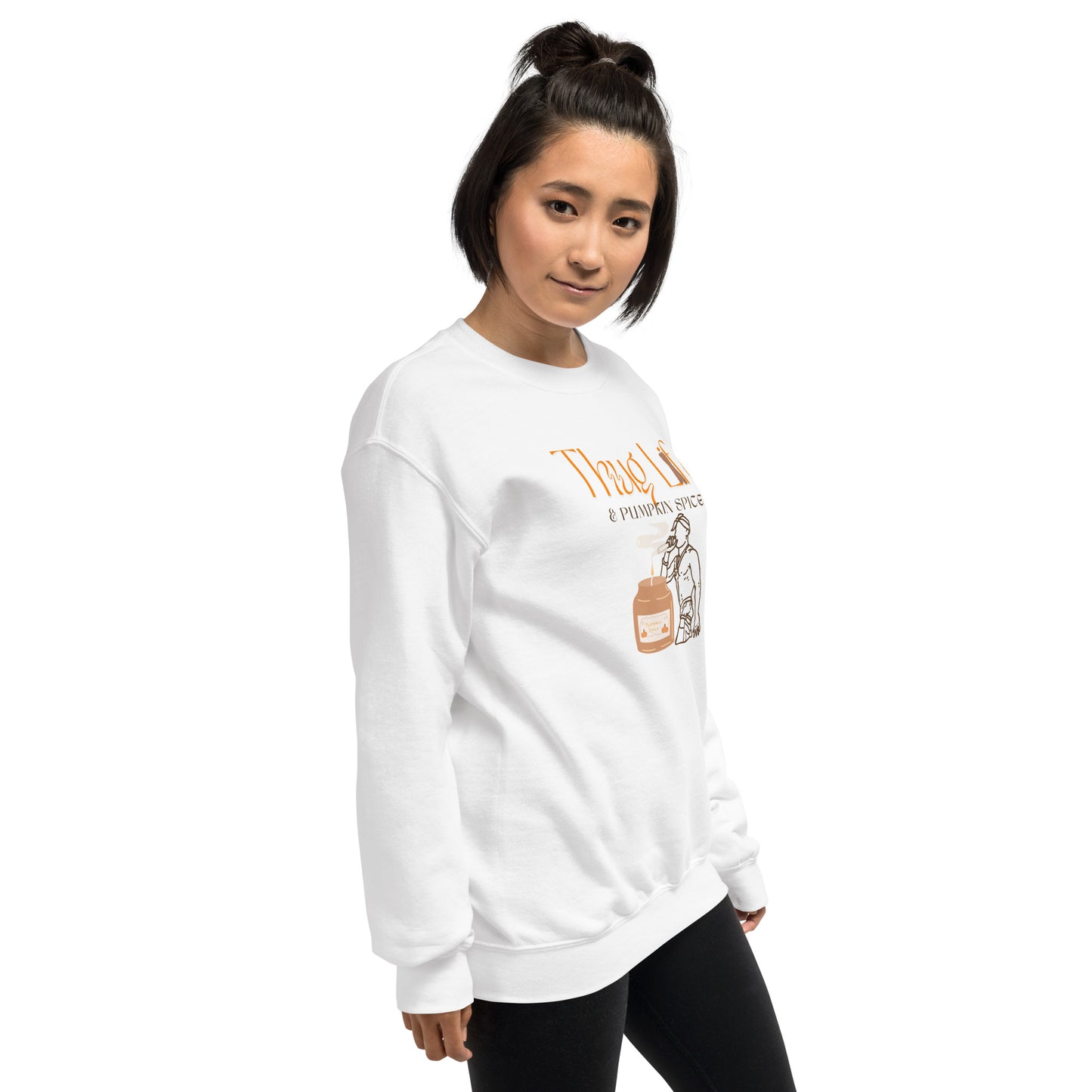 Thug Life and Pumpkin Spice Tupac Crewneck Fall Sweatshirt
