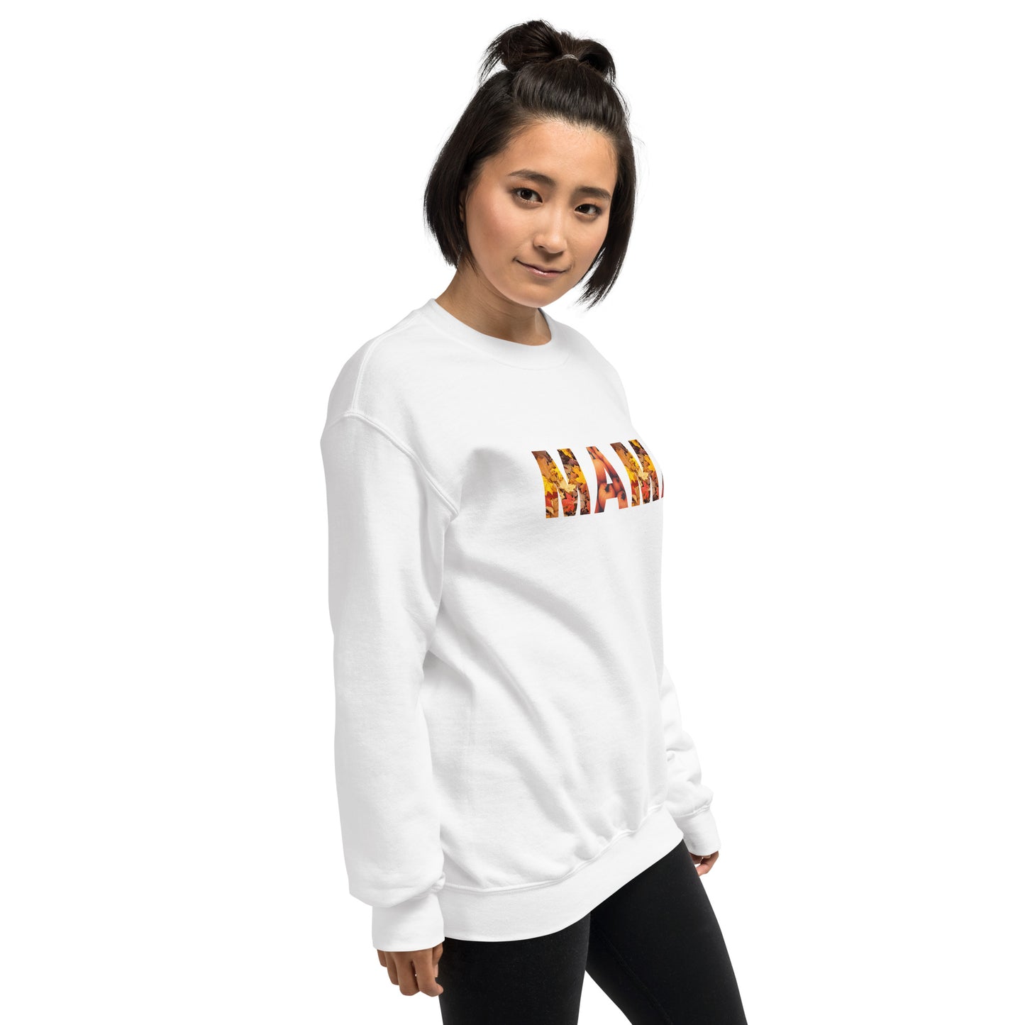 Mama Leaves Design Crewneck Fall Halloween Unisex Sweatshirt