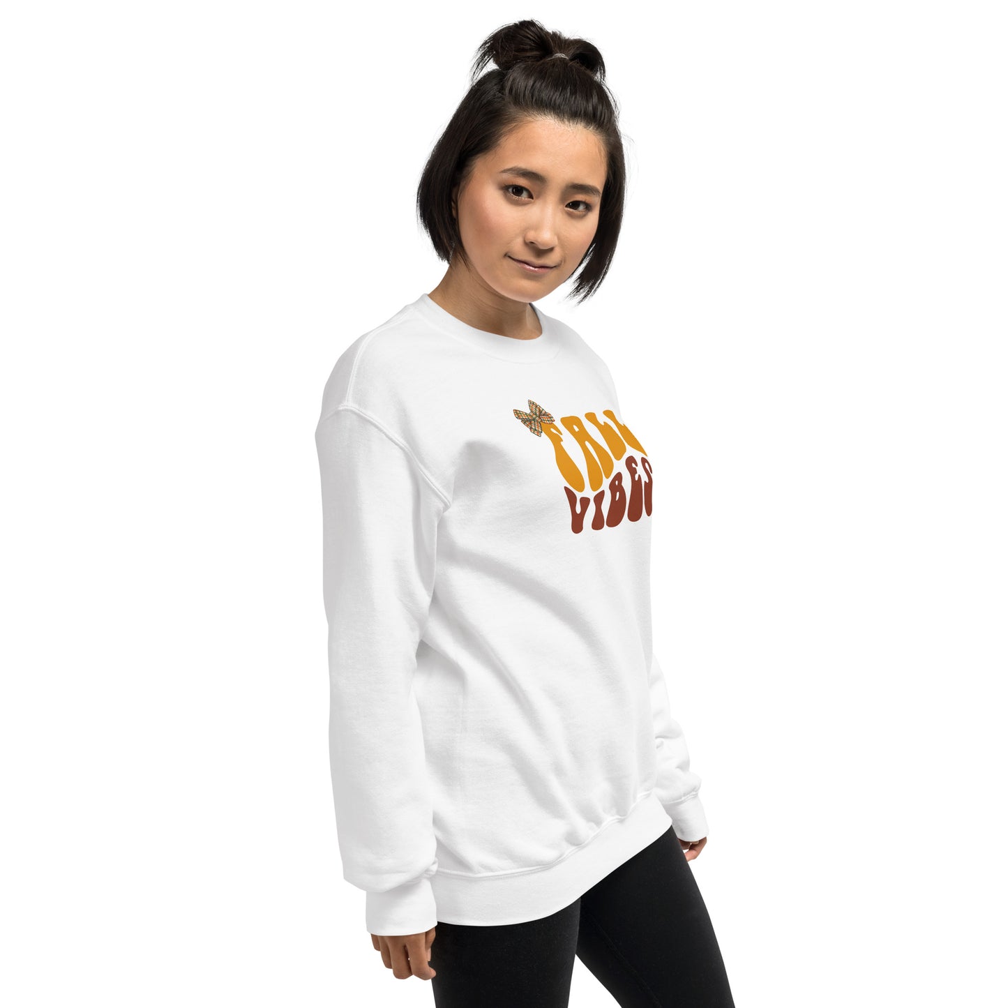 Fall Vibes with Bow Crewneck Unisex Sweatshirt | Cozy Fall Sweatshirt