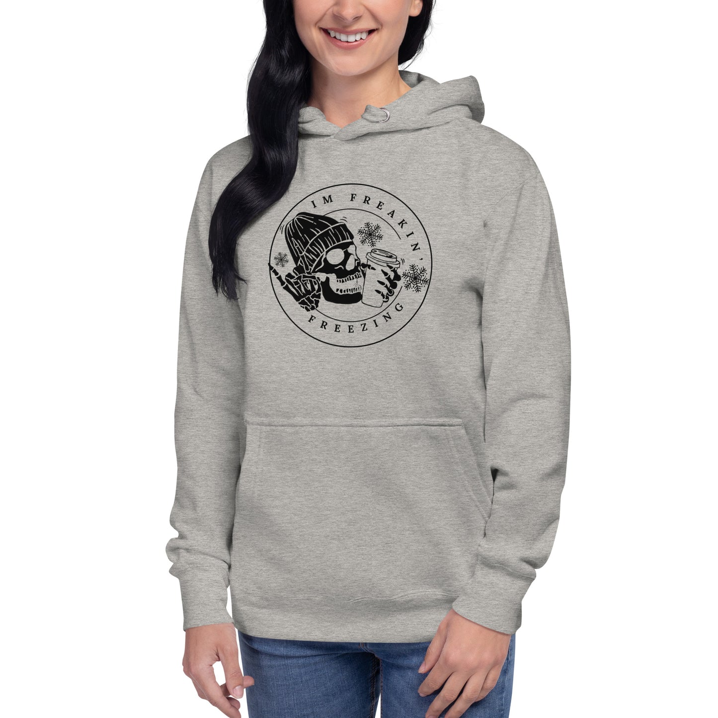 I'm Freaking Freezing Skeleton Skull Coffee Trending Unisex Hoodie