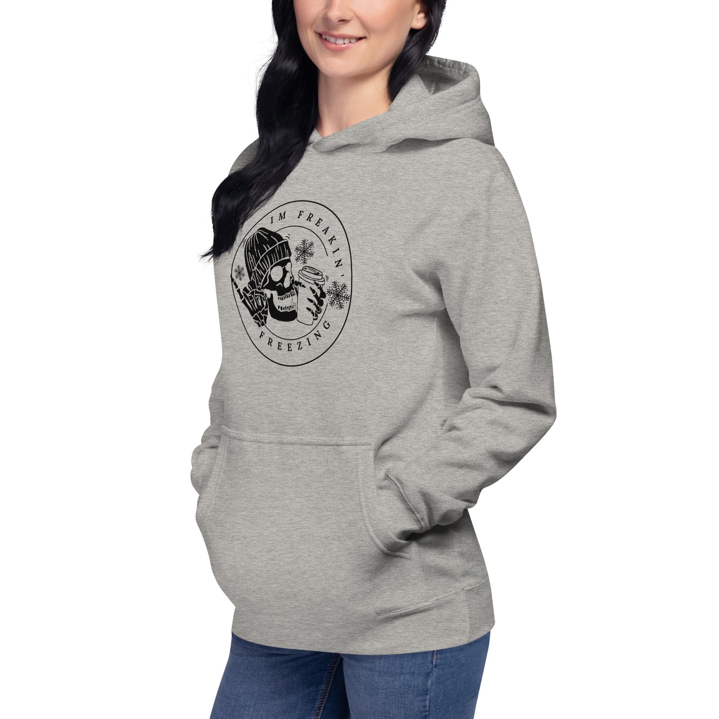 I'm Freaking Freezing Skeleton Skull Coffee Trending Unisex Hoodie