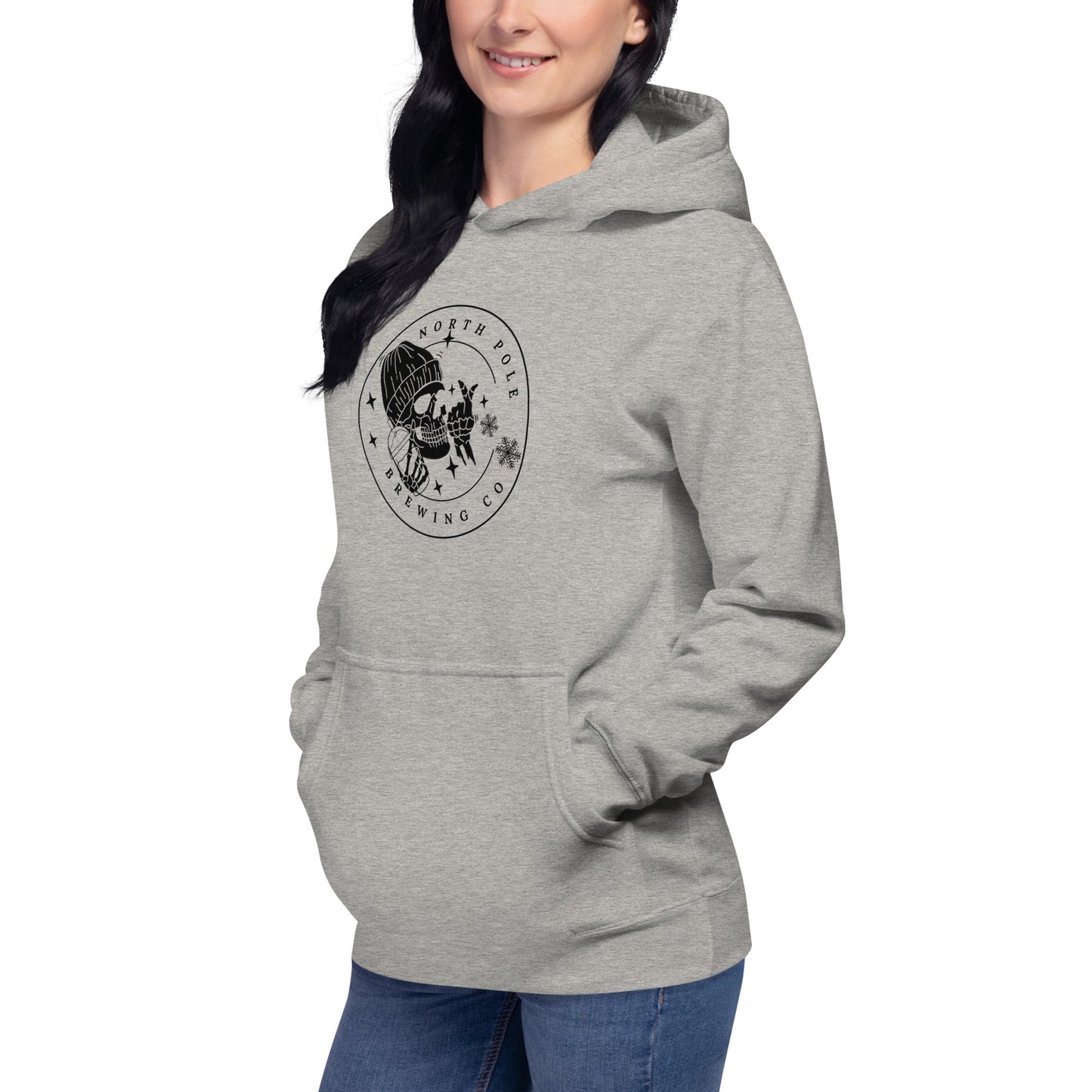 North Pole Brewing Company Premium Skeleton Skull Coffee Unisex Hoodie