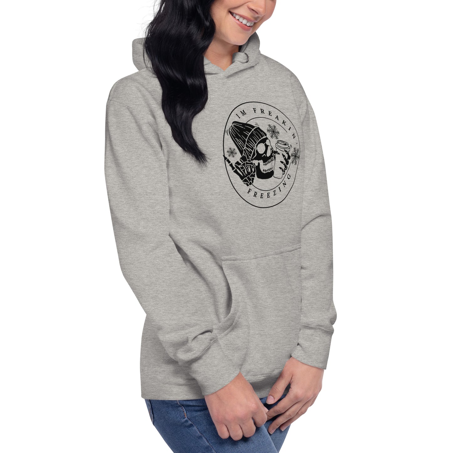 I'm Freaking Freezing Skeleton Skull Coffee Trending Unisex Hoodie
